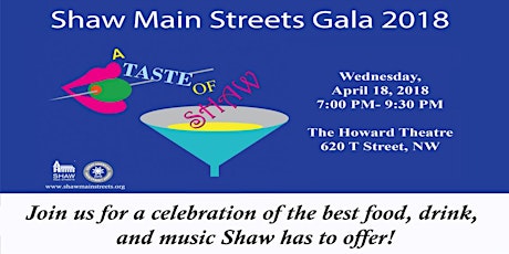 'A Taste of Shaw' Shaw Main Streets Gala 2018 primary image