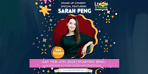 Sarah Peng | 4th Feb @ The Lemon Stand SG