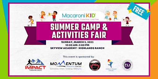 2023 Macaroni KID Douglas County Summer Camp & Activities Fair