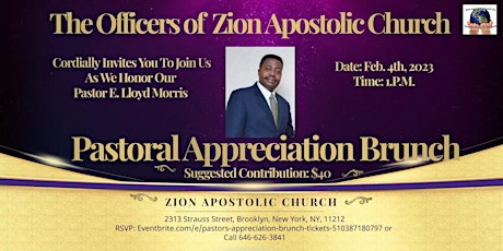 PASTORAL APPRECIATION BRUNCH (Pastor E. Lloyd Morris)
