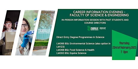 Career Information Evening: Science (Direct Entry)