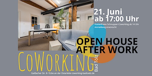 Hauptbild für Open House & After Work im CoWorking Bad Tölz