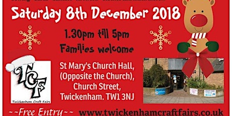 TCF 8TH DECEMBER 2018 Christmas Handmade Craft Fair, Twickenham primary image