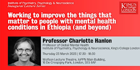 Professor Charlotte Hanlon - Inaugural Lecture