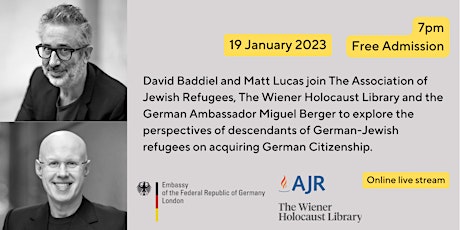 ONLINE - Baddiel & Lucas discuss acquiring German - Jewish citizenship primary image