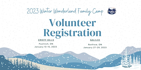 Christian Horizons Winter Family Camp 2023 Volunteer Registration