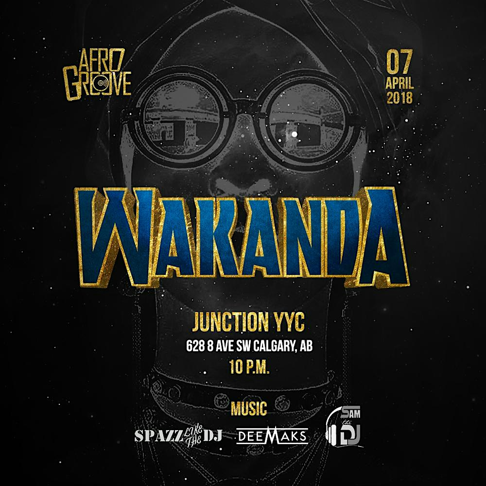 AFROGROOVE X WAKANDA event poster