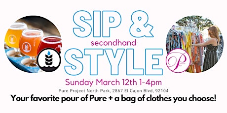 Sip and Style - $45 for a bag of clothes and a drink!