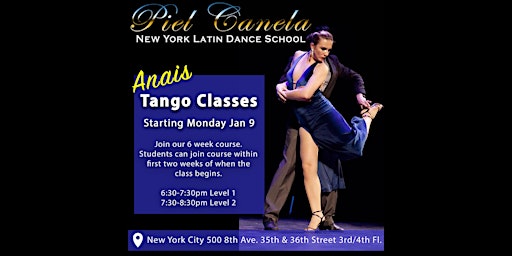 Tango Dance Class,  Level 2, Advance Beginner