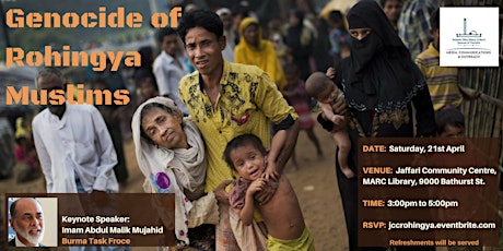 A Special Presentation on the Genocide of Rohingya  Muslims primary image