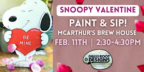 Snoopy Valentine Paint + Sip | McArthurs Brew Hous