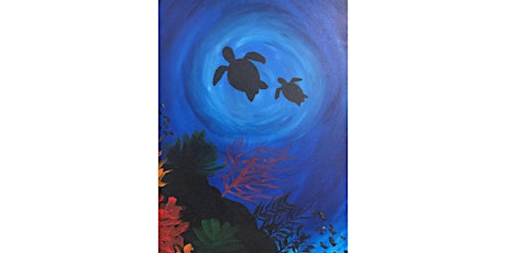 Swim on into this Sea Turtles paint and sip painting event at Back Forty