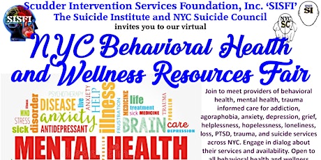 Immagine principale di SISFI's Virtual NYC Behavioral Health and Wellness Resources Fair 