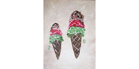 Ice Cream for Two! Paint and sip this fun painting at Back Forty