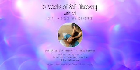 5-Week Self-Discovery Reiki 1 + 2 Course Virtual