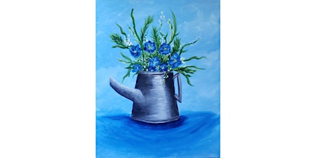 Join us for the beautiful “Blue Bouquet” paint and sip, painting event.