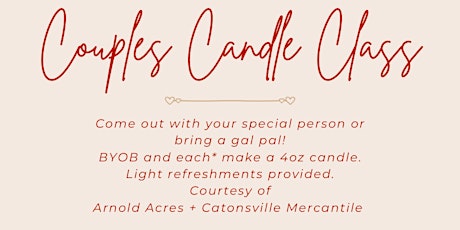 Couples Candle Making Class