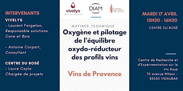 Vins de Provence: Oxygène et pilotage de l’équilibre oxydo-réducteur des pr...