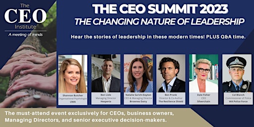 CEO Summit 2023 WA - The Changing Nature of Leadership