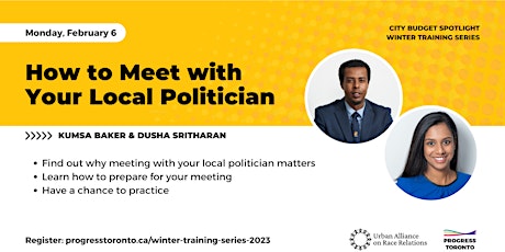 Winter Training Series: How to Meet with Your Local Politician