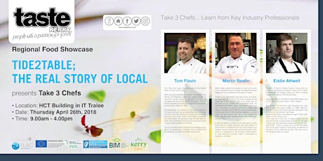 TasteKerry Annual Food Showcase-Take 3 Chefs primary image