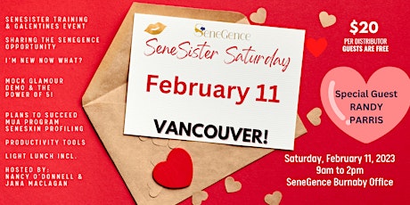 Vancouver SeneGence SeneSister Opportunity, Training and Galentines Social!