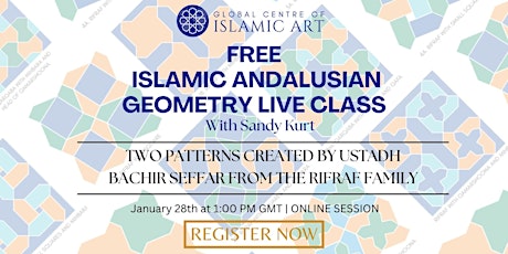FREE Islamic Andalusian Geometry Live Class with Sandy Kurt: Rifraf Family