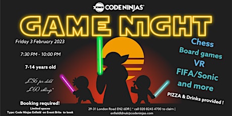 Code Ninjas Enfield Game Night primary image
