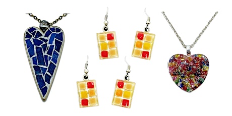 Art Classes@The Brewery:   Mosaic Jewelry for you or a Valentine