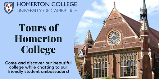 Imagem principal do evento Tours of Homerton College 2024