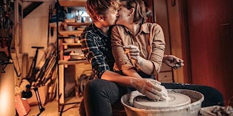 Valentine's Day Pottery wheel throwing for Couples in Oakville, Bronte