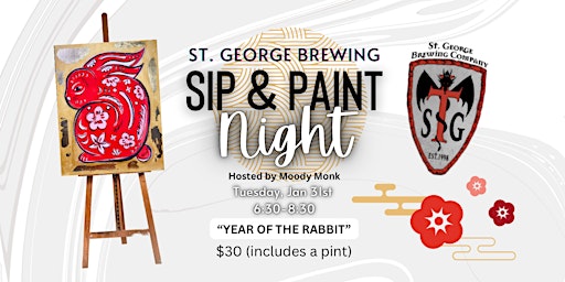 Sip & Paint:  “Year of the Rabbit” at St. George Brewing, Hampton!