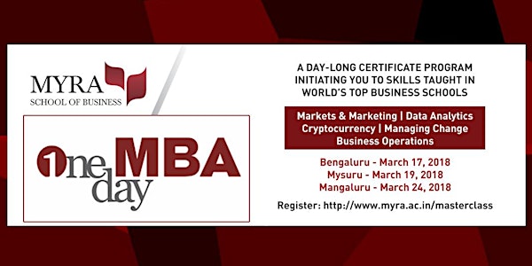 MYRA One Day MBA - A Day-Long Certificate Program | Mangalore | March 24, 2018
