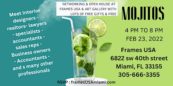 Networking & Open House at  Frames USA & Art Gallery