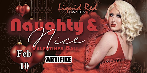 Liquid Red Naughty and Nice Valentines Ball