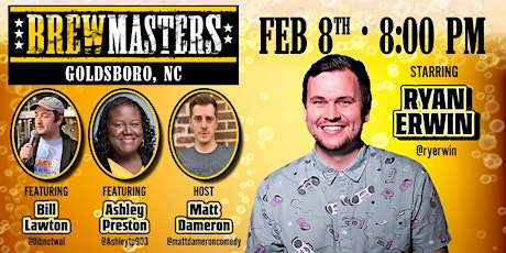 Brewmasters Comedy Featuring Ryan Erwin