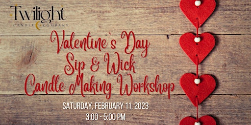 Valentine's Sip & Pour Candle Making Workshop