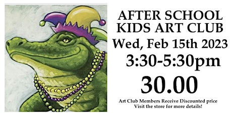 After School Art Club~Mardi-Gator