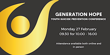 Generation Hope: Youth Suicide Prevention Conference (VIRTUAL)