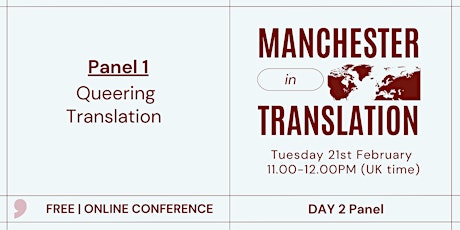 Manchester in Translation 2023: Queering Translation Panel