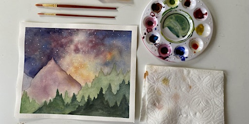 Watercolors Made Easy: Milky Way Mountains primary image