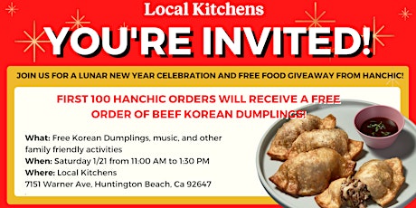 Local Kitchens Lunar New Year Celebration And Free Food Giveaway primary image