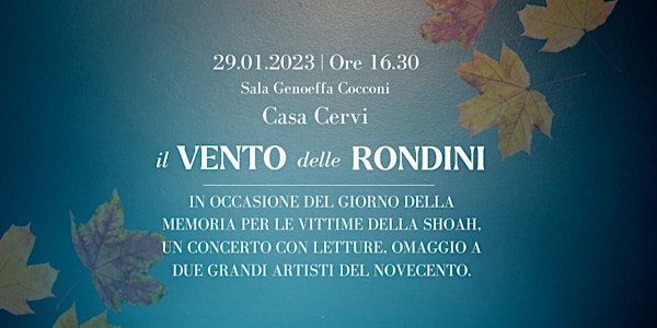 "Il vento delle rondini”, concerto con musiche e letture a Casa Cervi