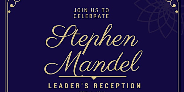 Leader's Reception- Meet Stephen Mandel
