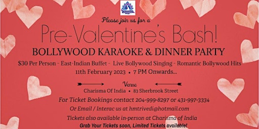 Pre-Valentine's Bash - Bollywood Karaoke & Dinner Party