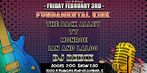 The Back Alley, Fundamental Kink, TT, Monroe, Ian & Laloo, DJ Reece