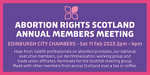 Abortion Rights Scotland: Annual Members' Meeting