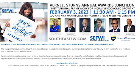 Southeast Fort Worth, Inc. Vernell Sturns Annual Awards Luncheon