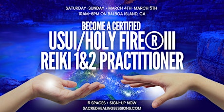 Become A Certified Usui/Holy Fire® III Reiki 1&2 Practitioner