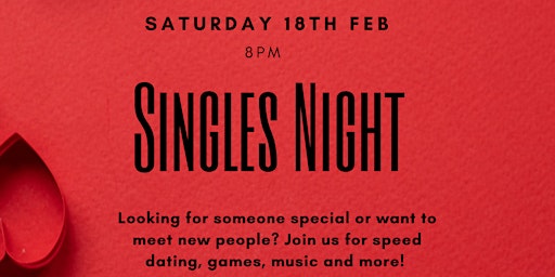 Singles Night: Women spaces full - More men needed!